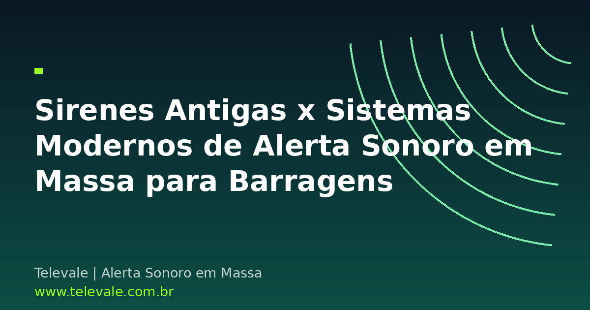 Sirenes Antigas x Sistemas Modernos de Alerta Sonoro em Massa para Barragens